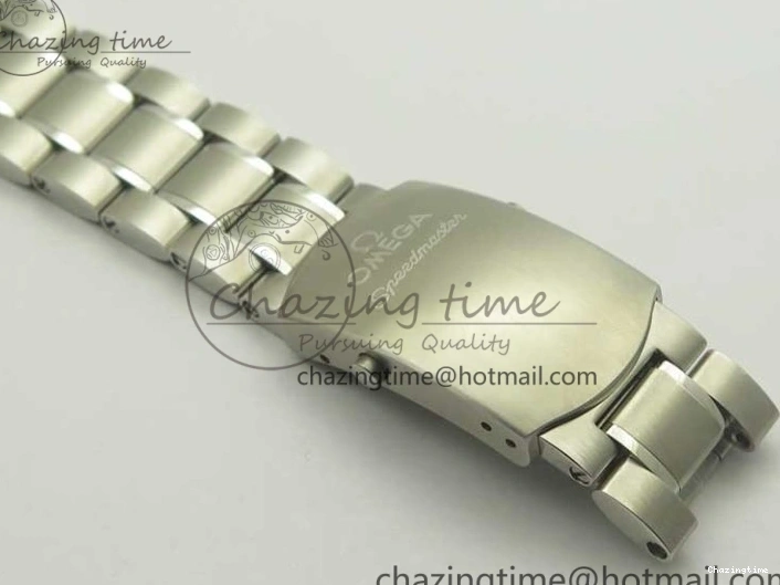 0114 Speedmaster Moonwatch OMF 1:1 Best Edition Black Dial Orange Hand on SS Bracelet A Timeless 8044